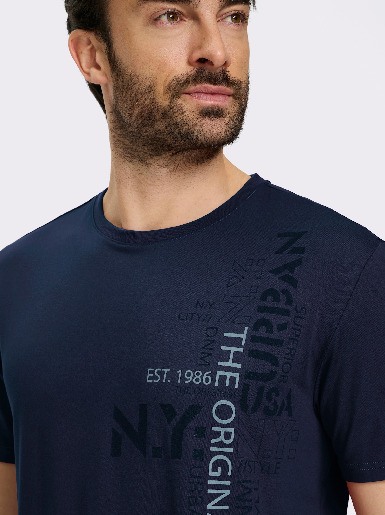 Catamaran Sports Funktionsshirt mit Schriftzug - marine-bedruckt