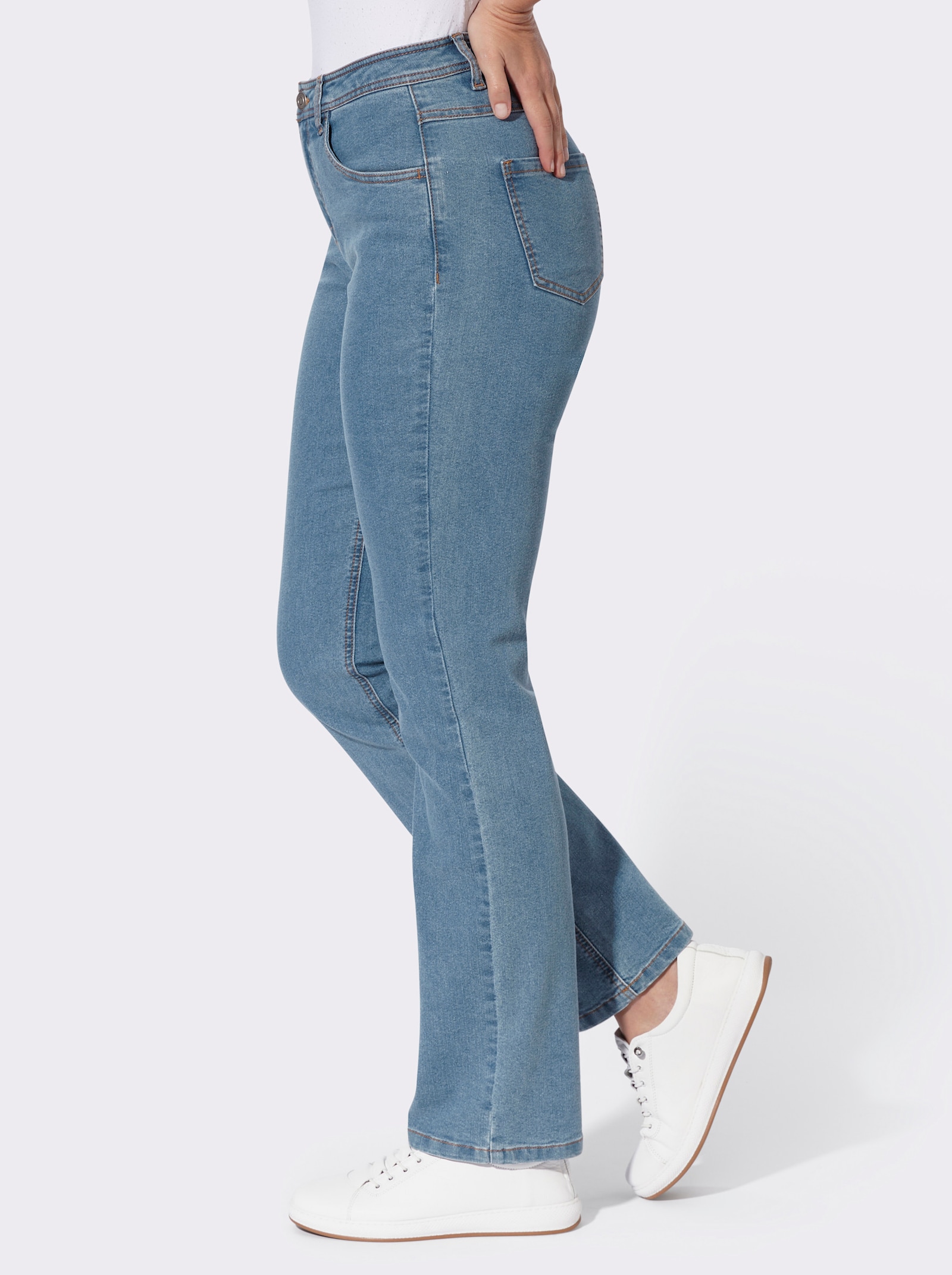 5-Pocket-Jeans in gerader Form - blue-bleached