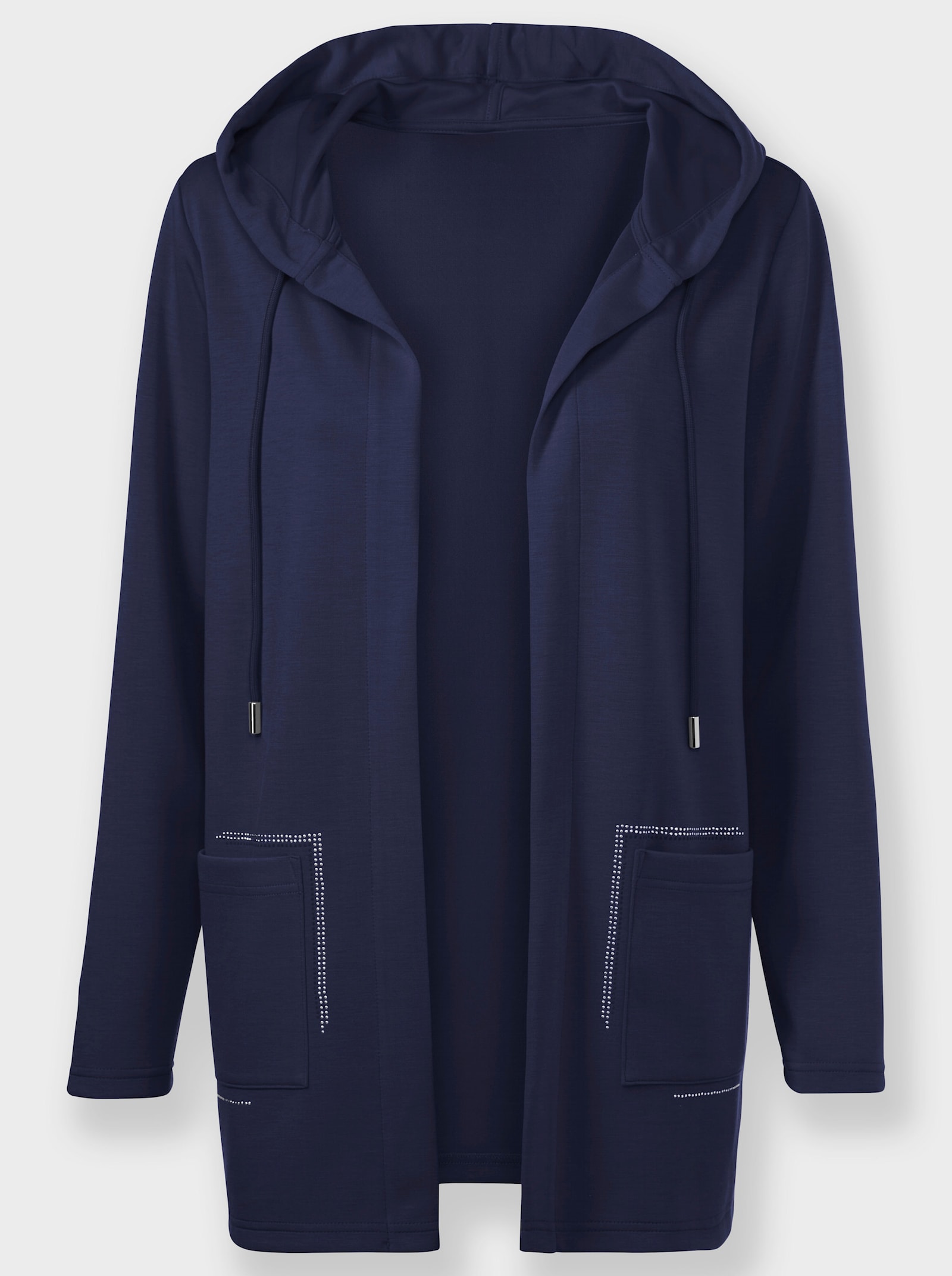 heine Shirtjacke mit leichtem Glanz - marine