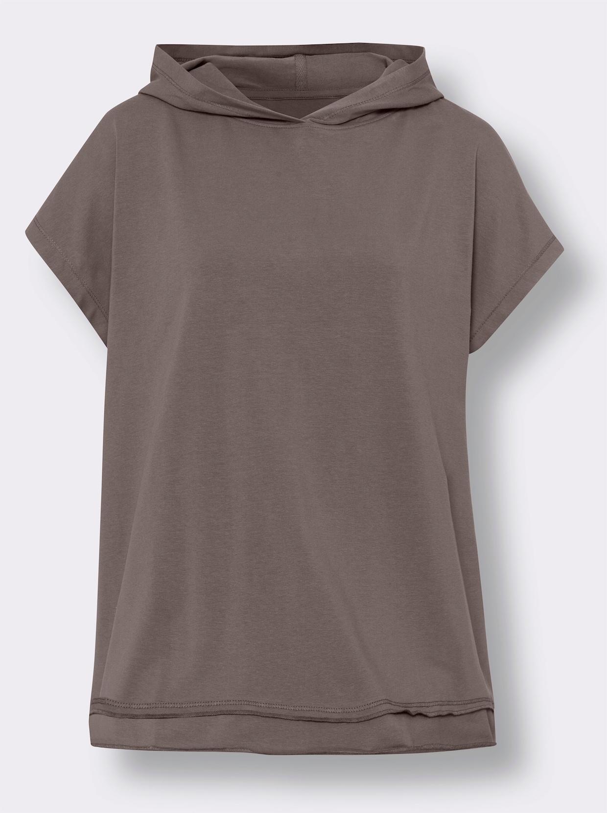 heine T-shirt à capuche - taupe foncé