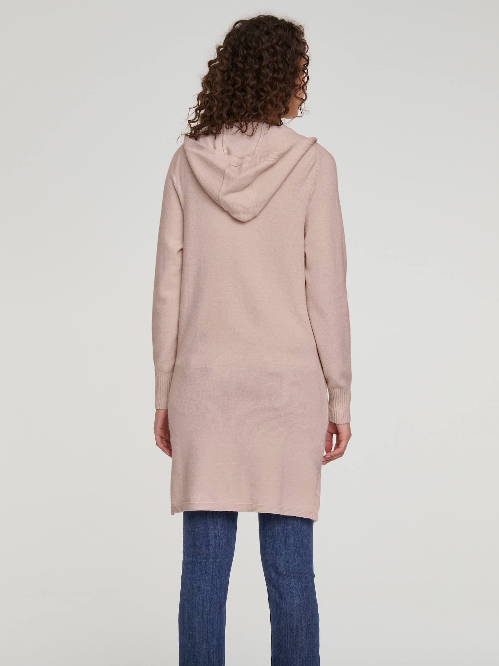 heine Longstrickjacke mit Kapuze - rosé