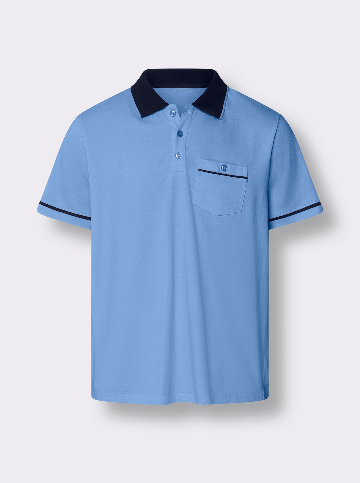 Poloshirt - mittelblau