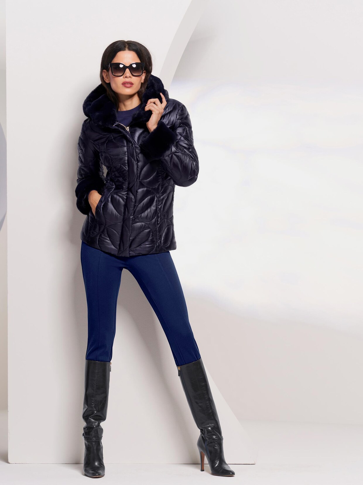 Ashley Brooke Steppjacke - nachtblau
