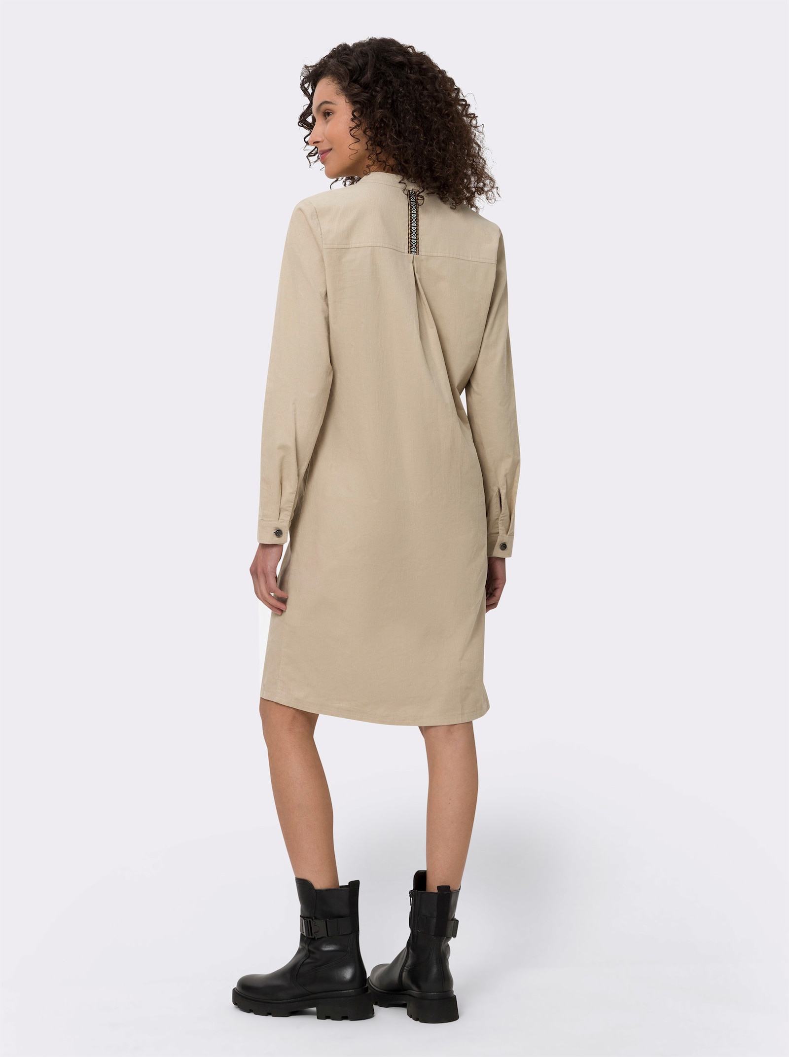 heine Freizeitkleid in Cord-Qualität - sand