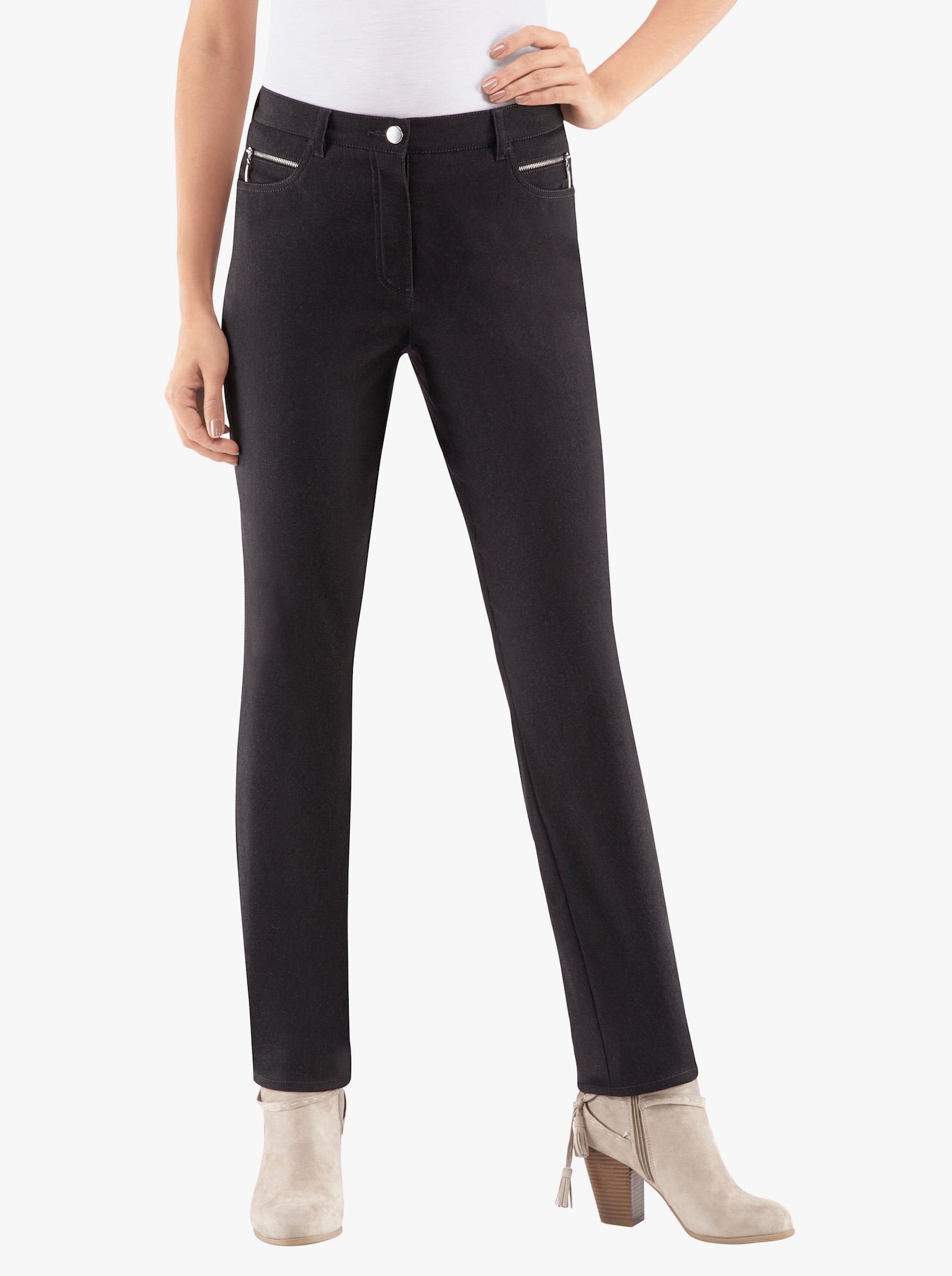 Stehmann Comfort line Thermobroek van elastische bengaline - grafiet gemêleerd