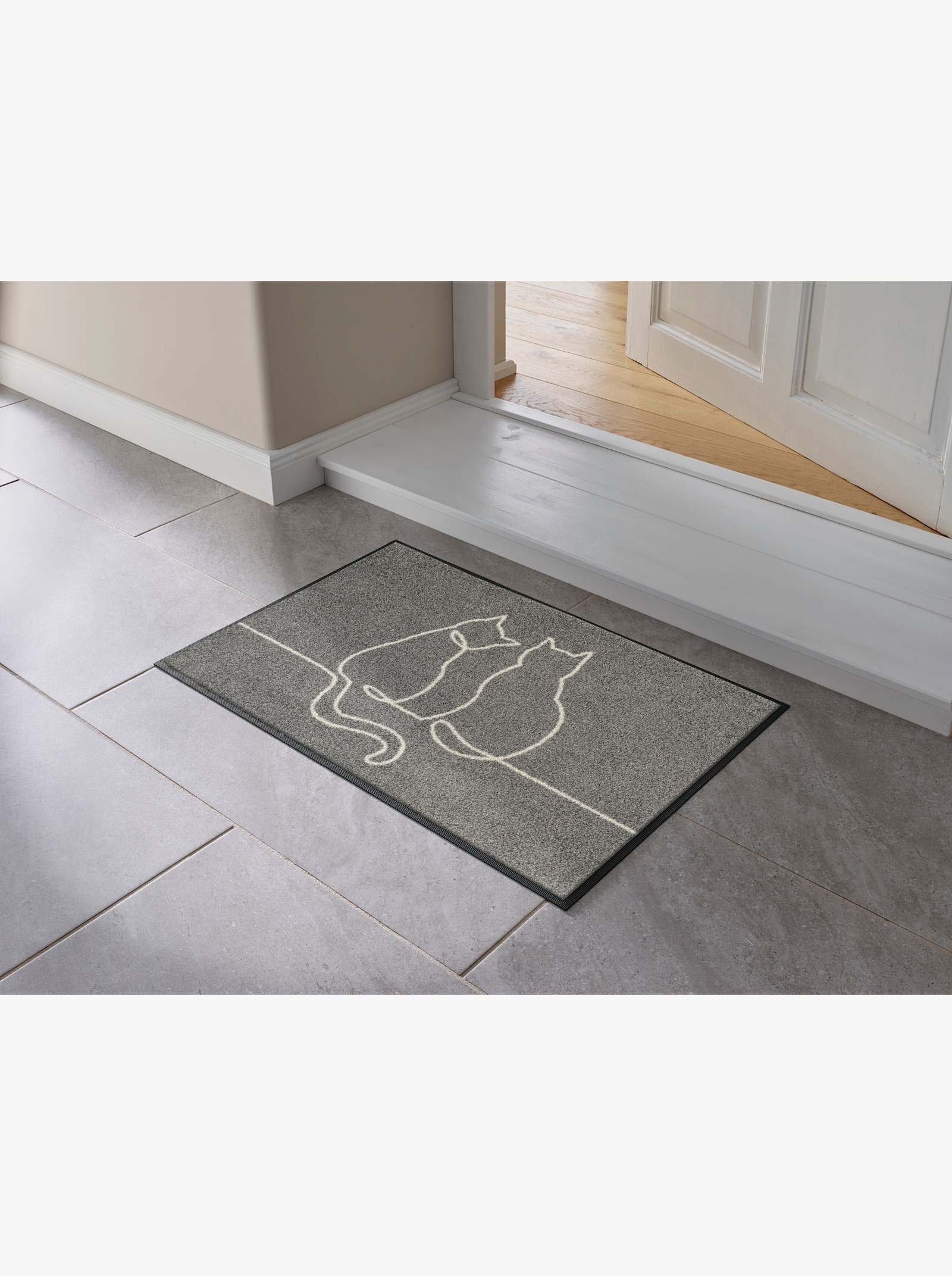 wash+dry by Kleen-Tex Fußmatte - grau-ecru