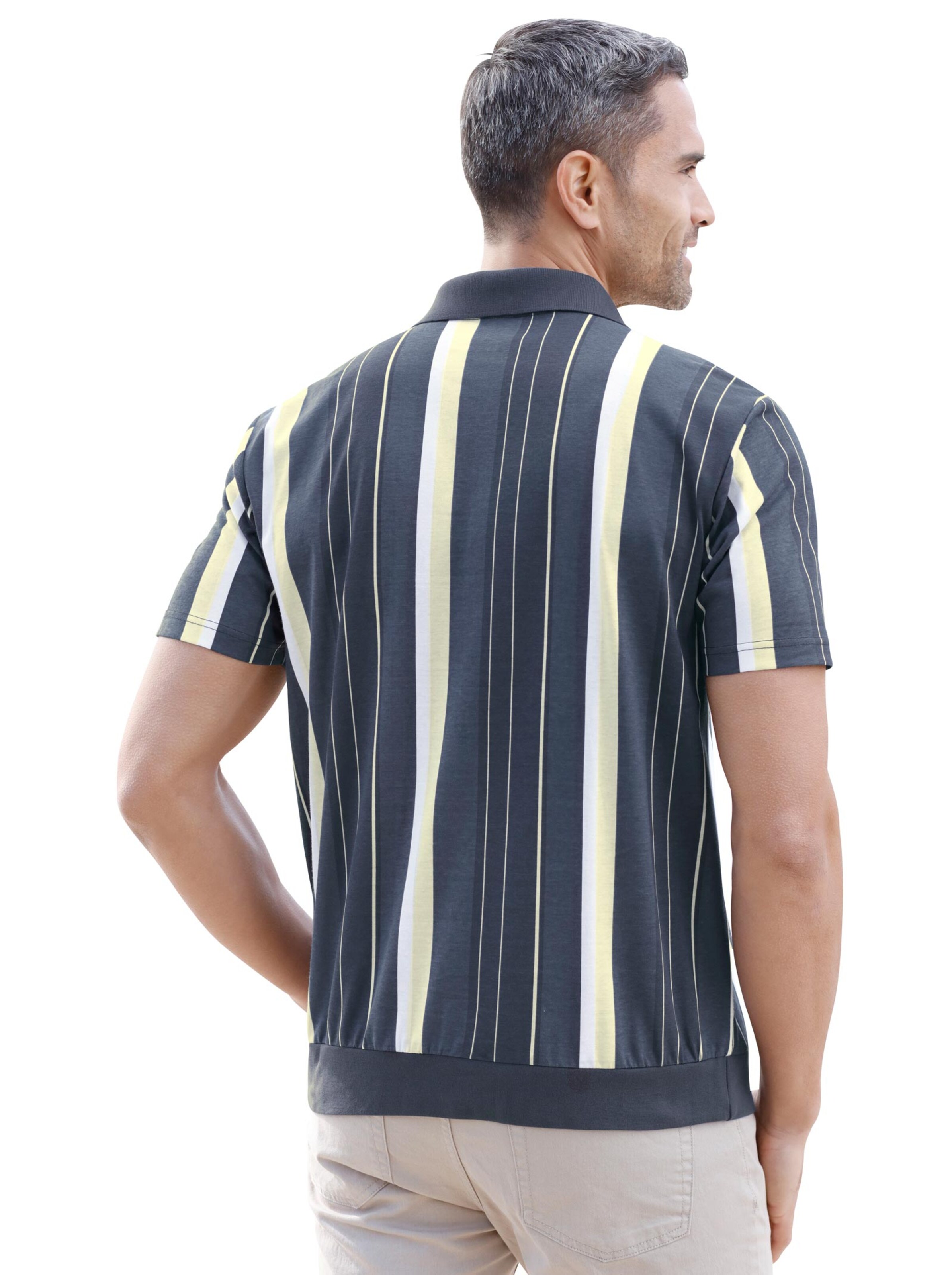 Poloshirt - marine-gestreift