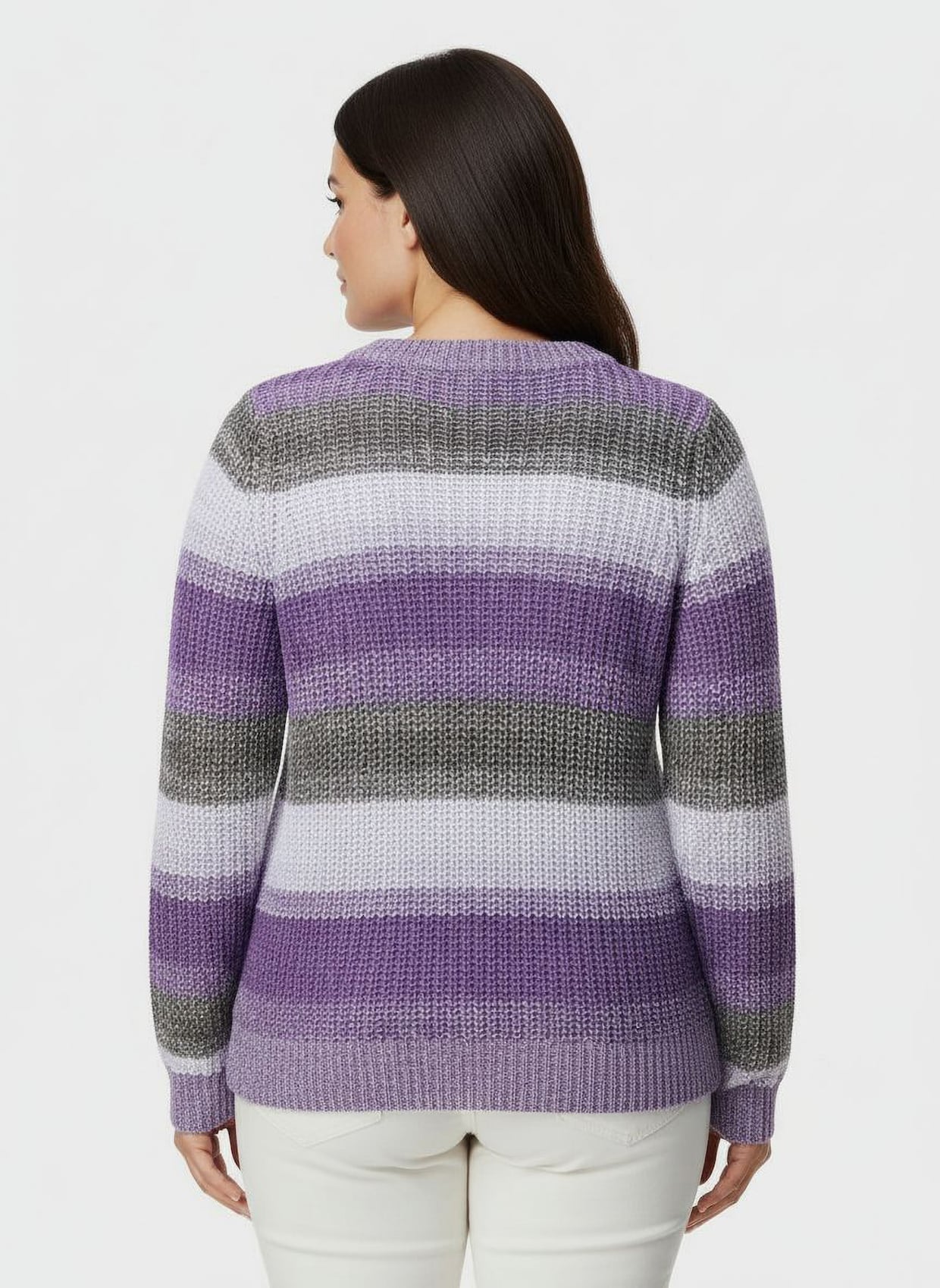 Langarm-Pullover im Farbverlauf - lila-lavendel