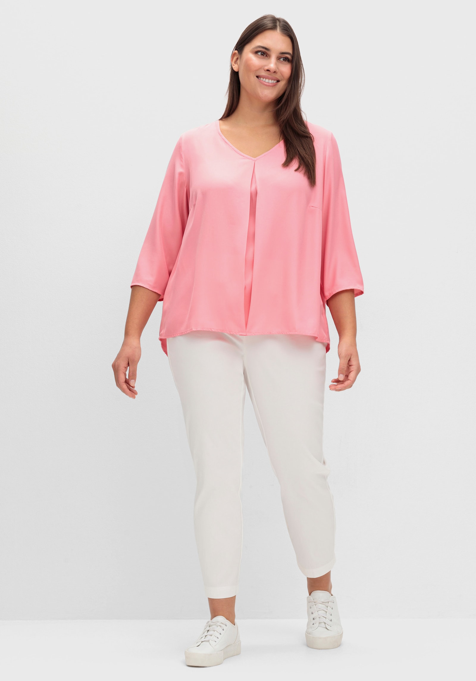 Schlupfhose mit Bügelfalten - ecru