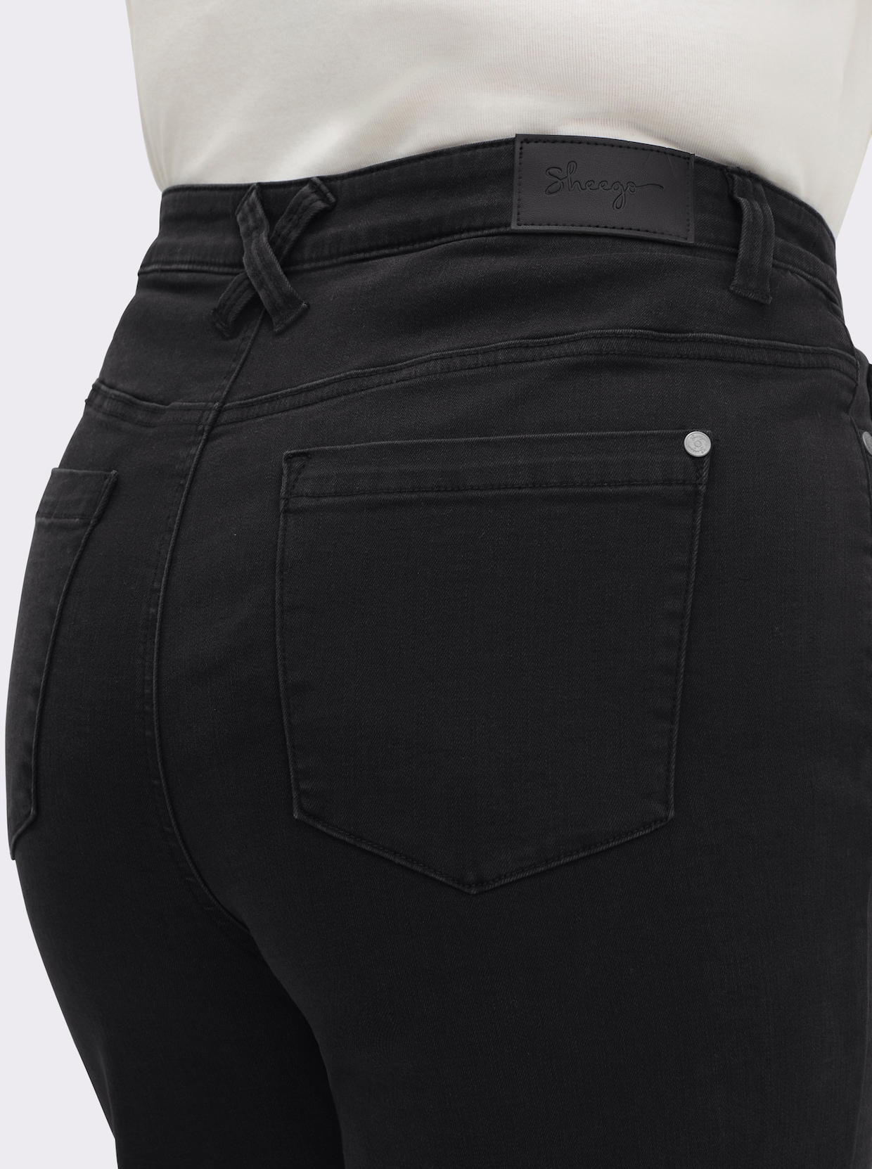 sheego High-waist-Jeans - black denim