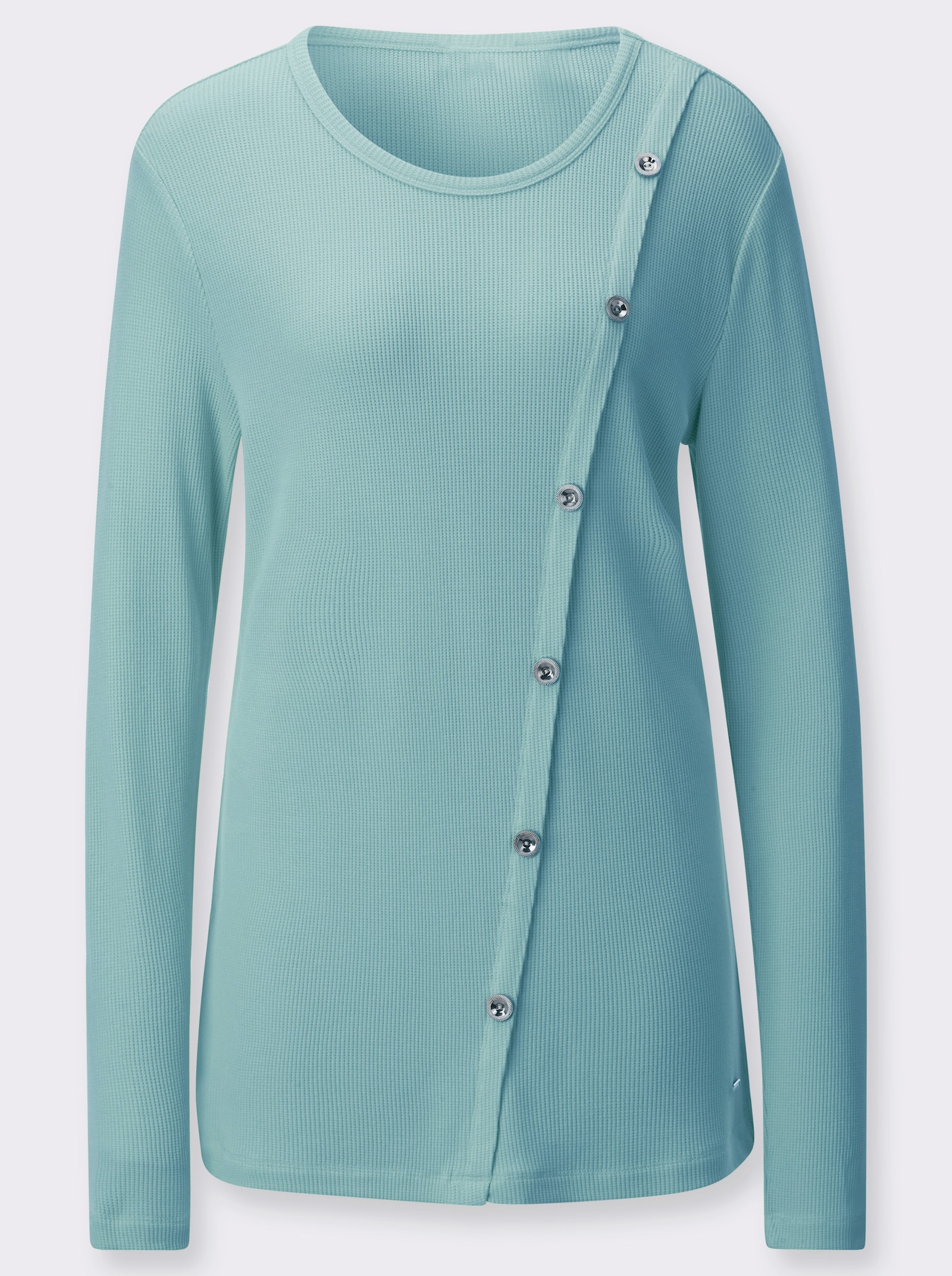 Shirt met ronde hals en lange mouw - mint