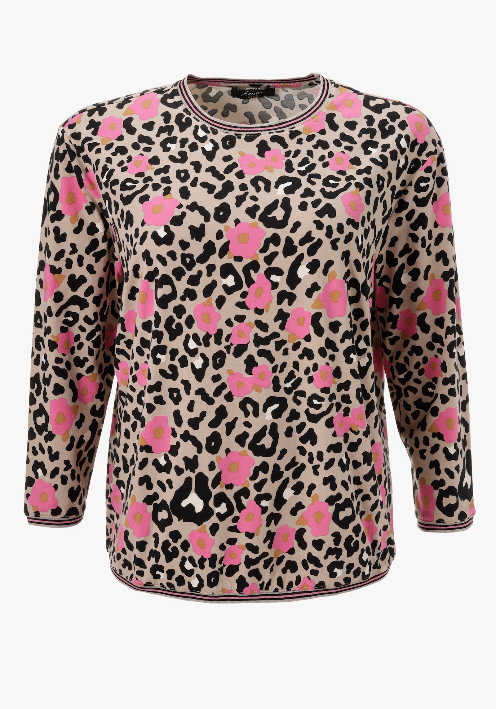 Aniston PLUS Sweatshirt - beige-pink-schwarz-offwhite