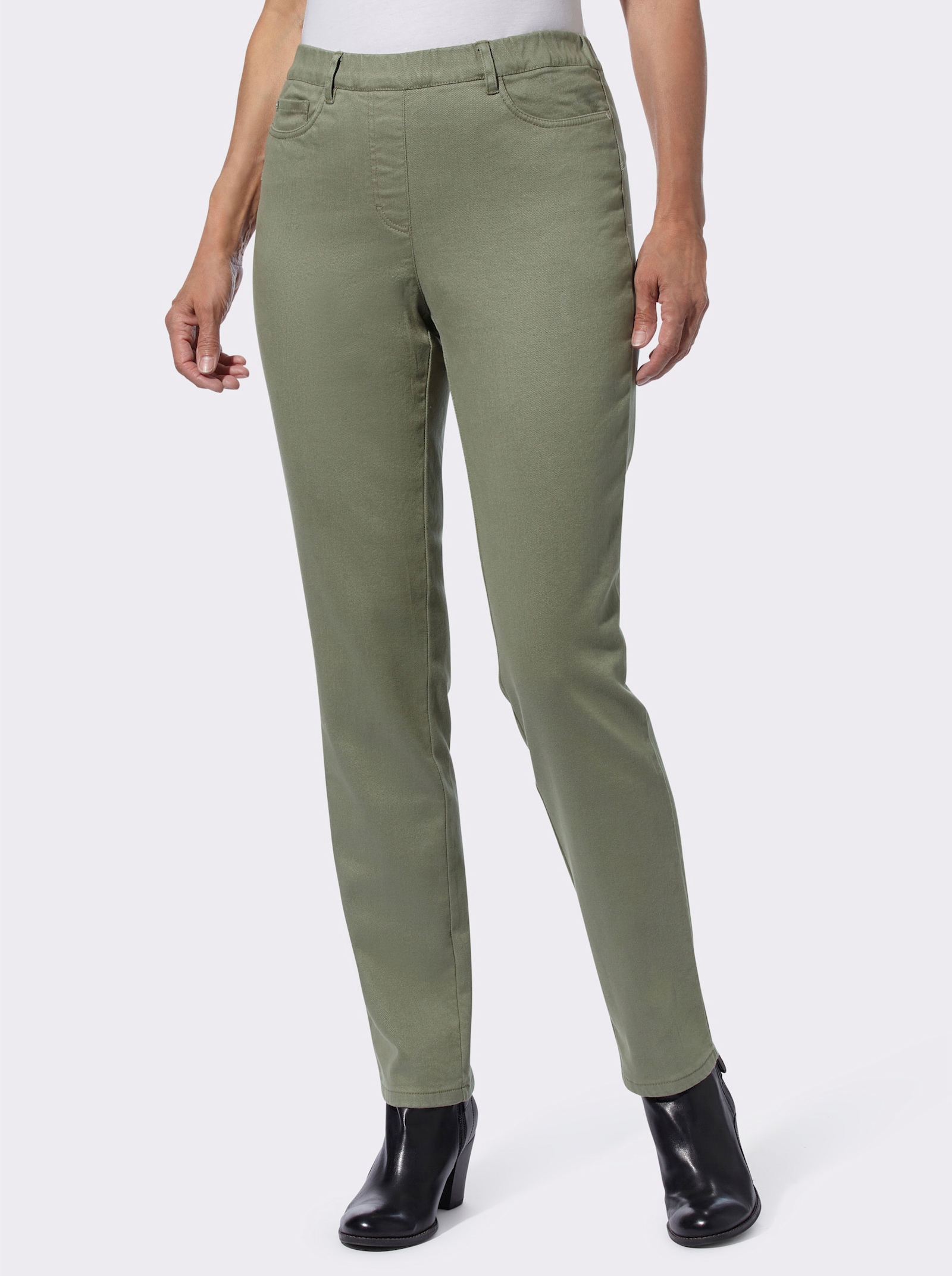 Jeans in Twill-Qualität - khaki