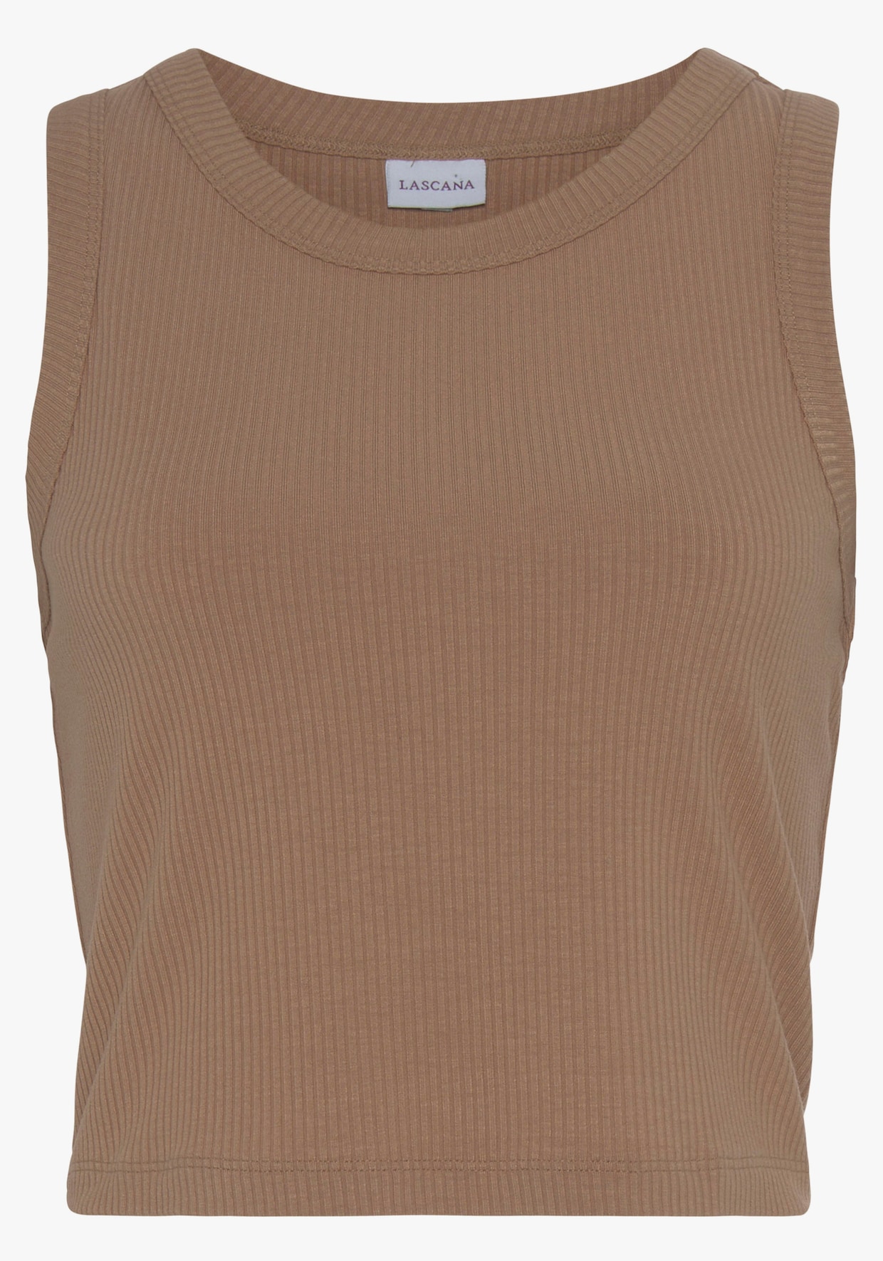 LASCANA Crop-Top - camelfarben + braun