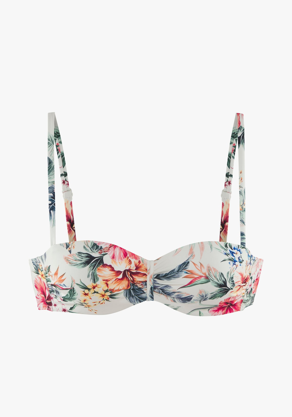 LASCANA haut de bikini bandeau à armatures - crème imprimé