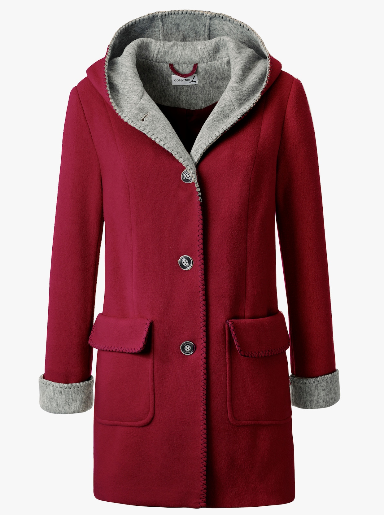 Veste à capuche - cerise