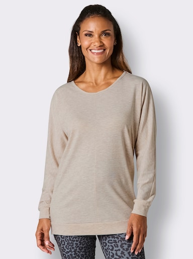 Catamaran Sports Funktionsshirt mit Fledermaus-Ärmeln - champagner-meliert