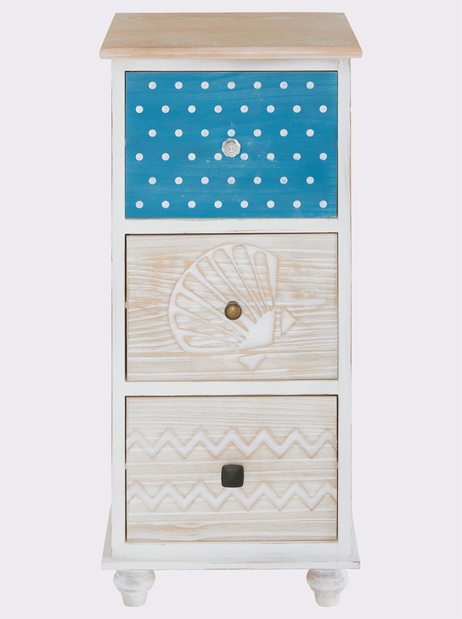 heine home Kommode - weiß-natur