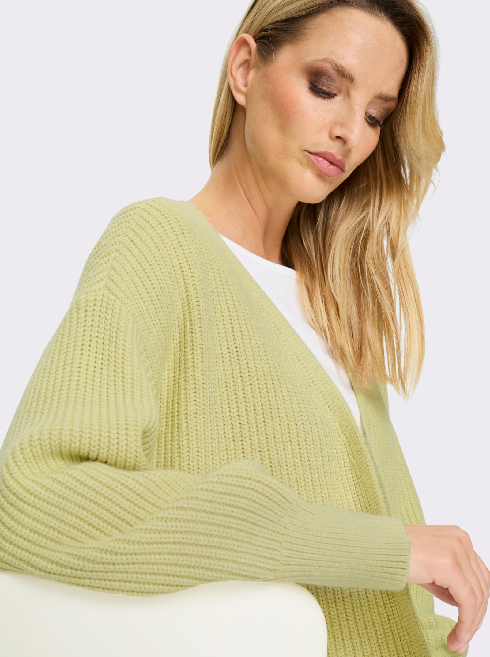 heine Vest in riblook - pistache