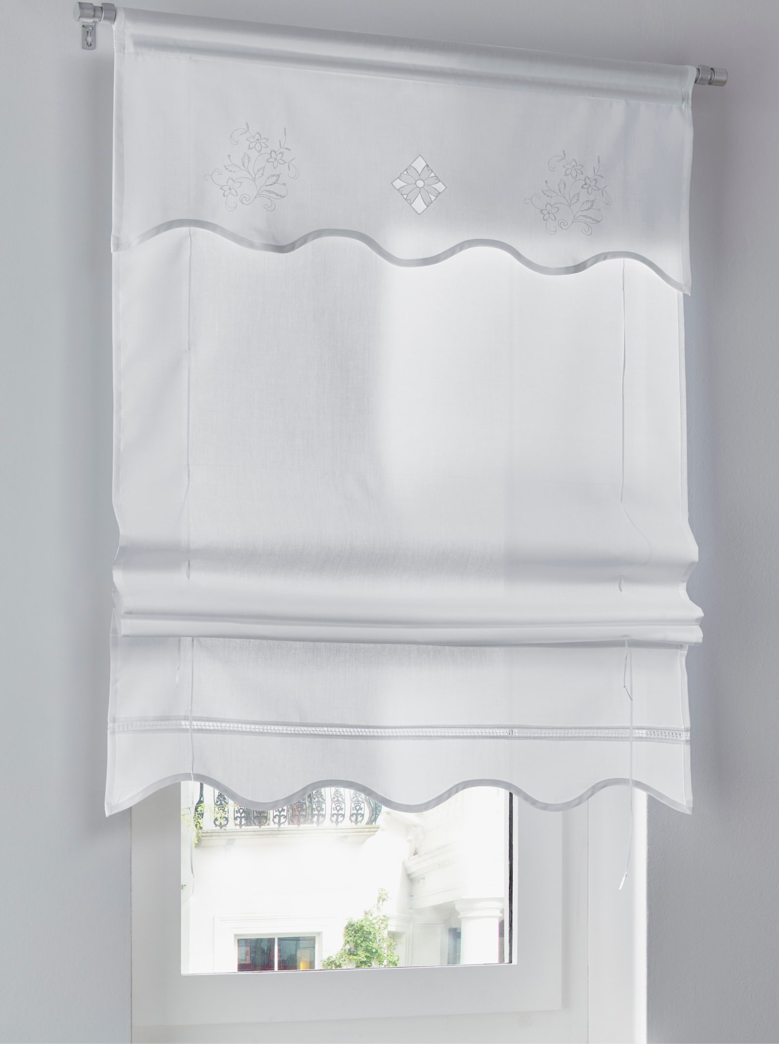 heine home Bändchenrollo - weiss