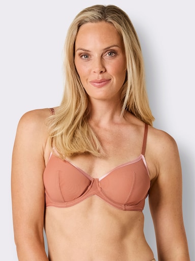 Naturana Bügel-BH aus Power-Mesh - camel