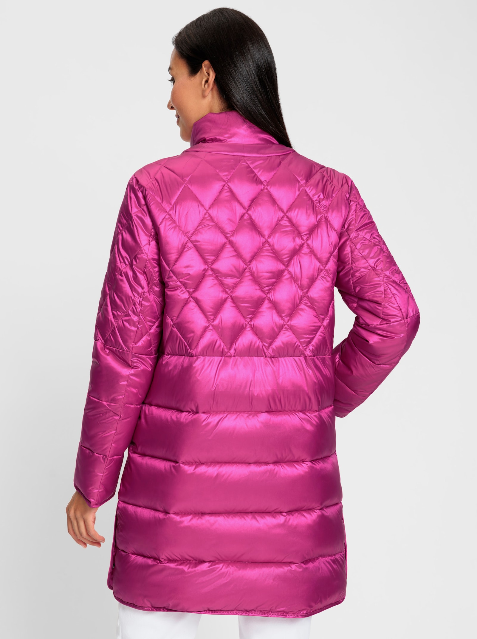 heine Steppmantel in Glanz-Optik - fuchsia