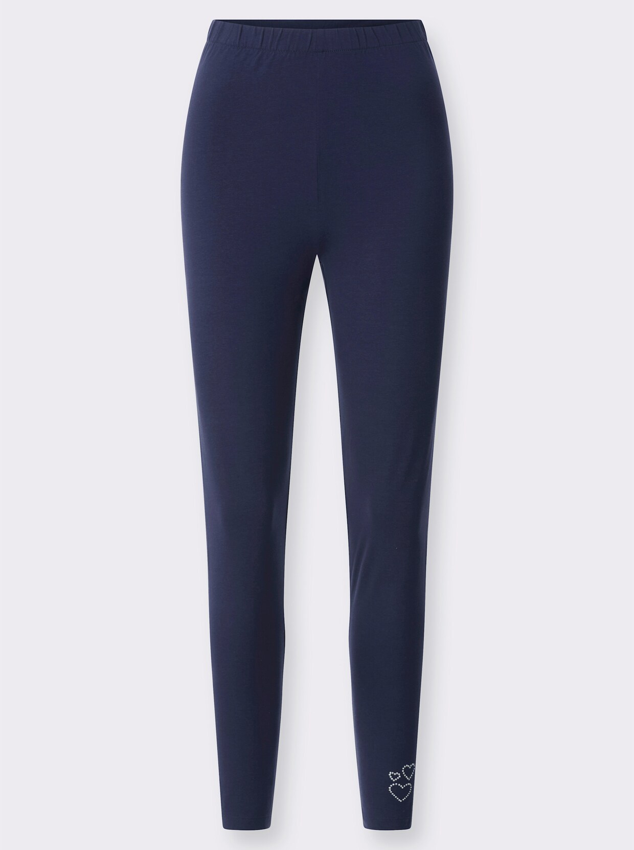 Leggings mit glänzenden Ziersteinchen - marine