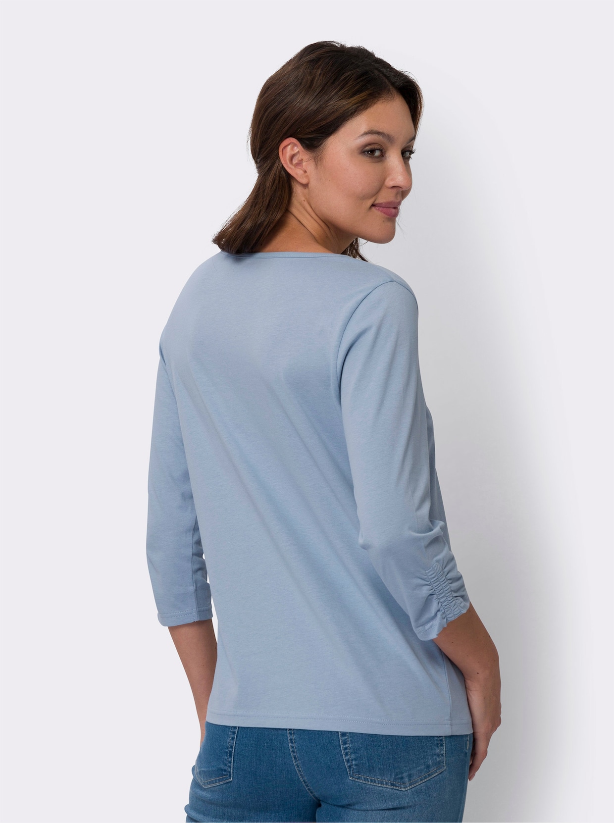 Shirt met 3/4-mouw - bleu