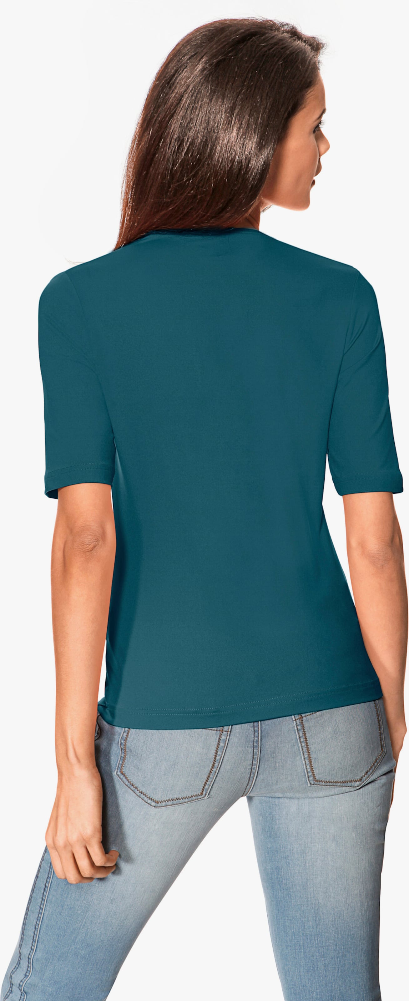 heine T-shirt à manches courtes mi-longues - bleu pétrole