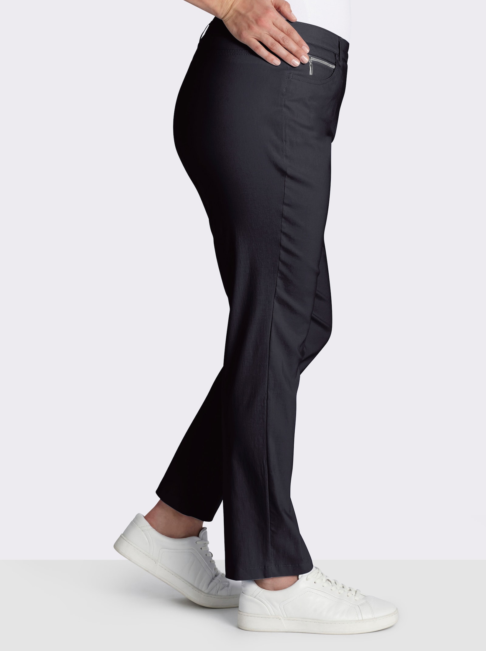 Stehmann Comfort line Stretch-Hose mit Zier-Taschen vorne - marine