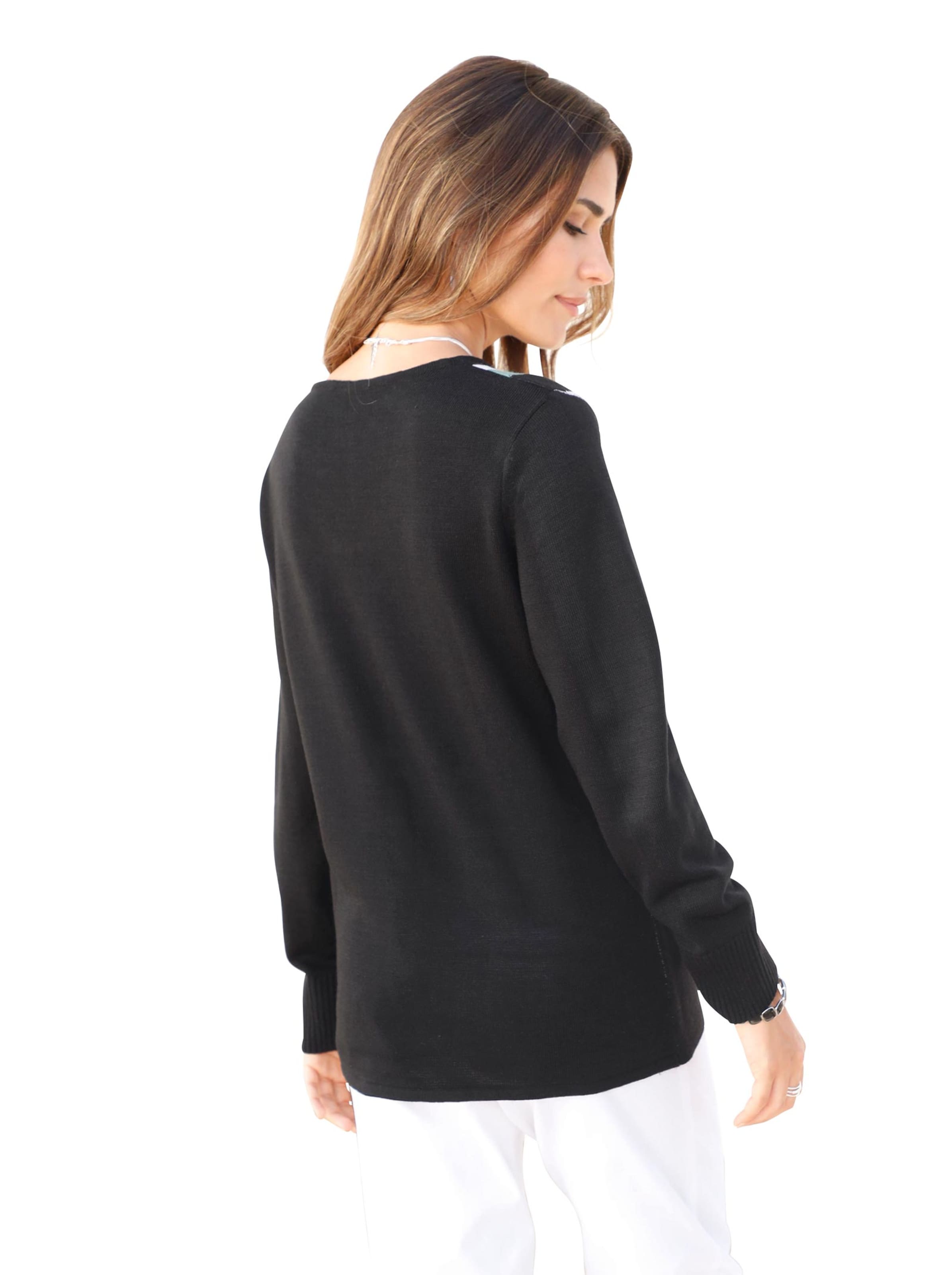 Pullover - grün-gestreift