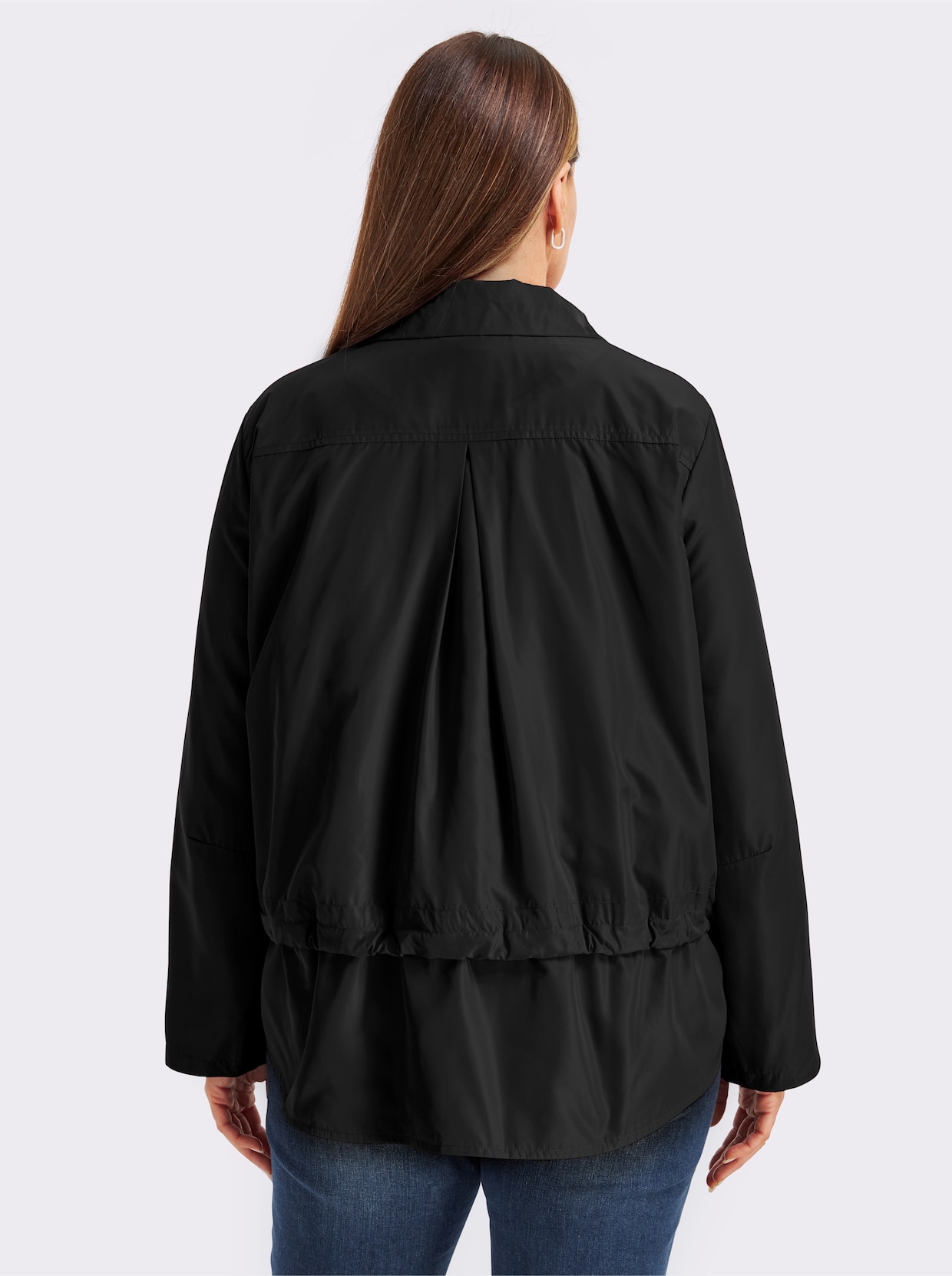 Blousonjacke mit Tunnelzug - schwarz