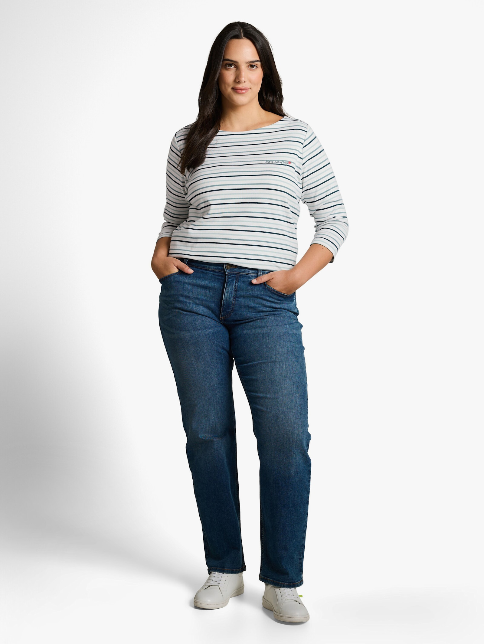 T-Shirt - blue haze multicolor stripe