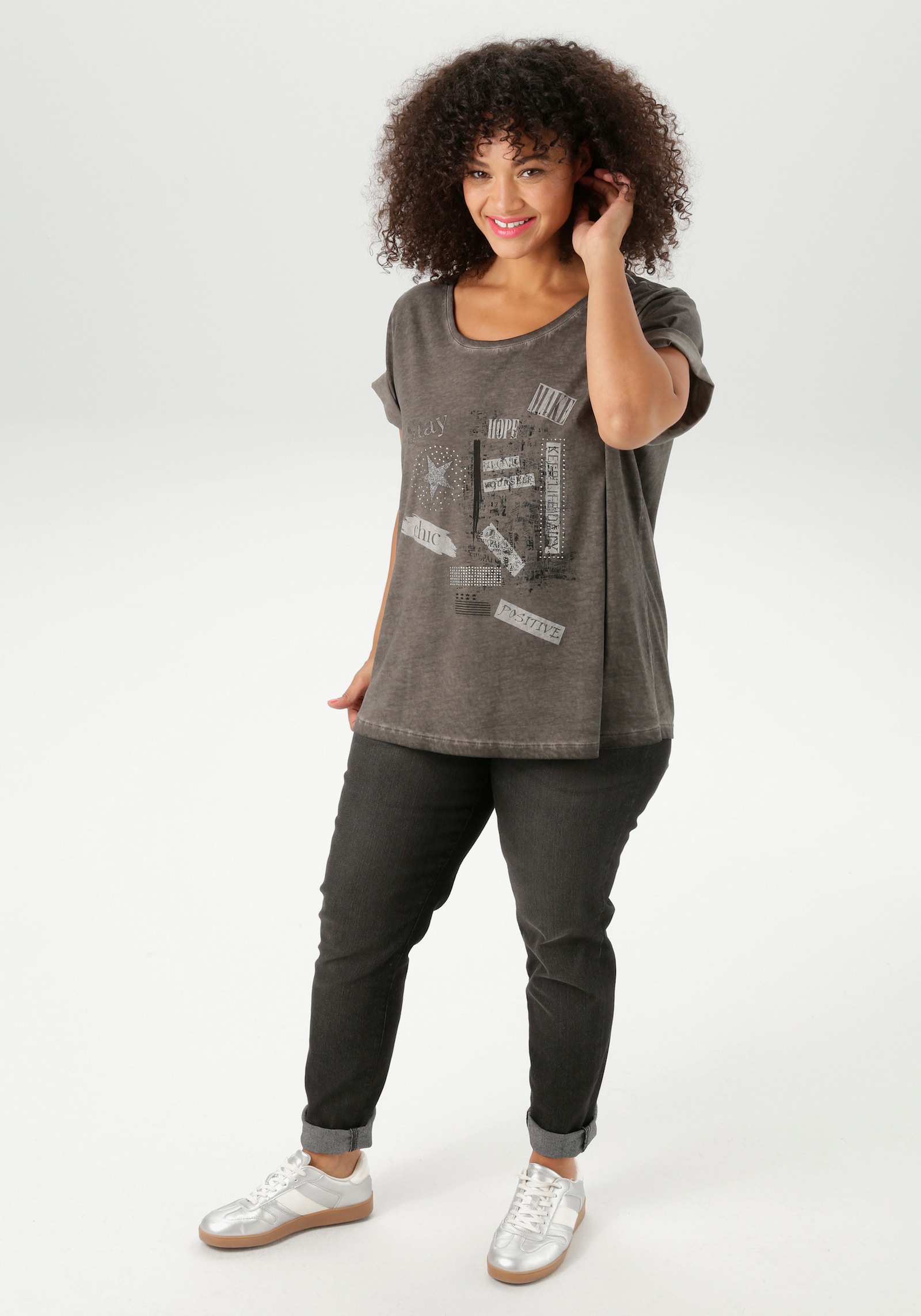 Aniston PLUS T-Shirt - anthrazit