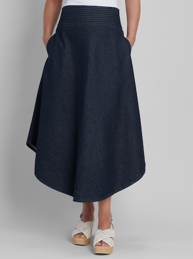 heine Jeansrock mit breitem Dehnbund - dark blue