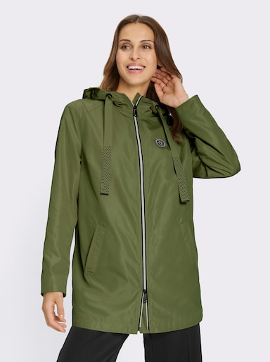 Outdoorjacke mit knöpfbarer Innentasche - oliv