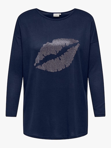 ONLY CARMAKOMA Longshirt - naval academy detail:lips