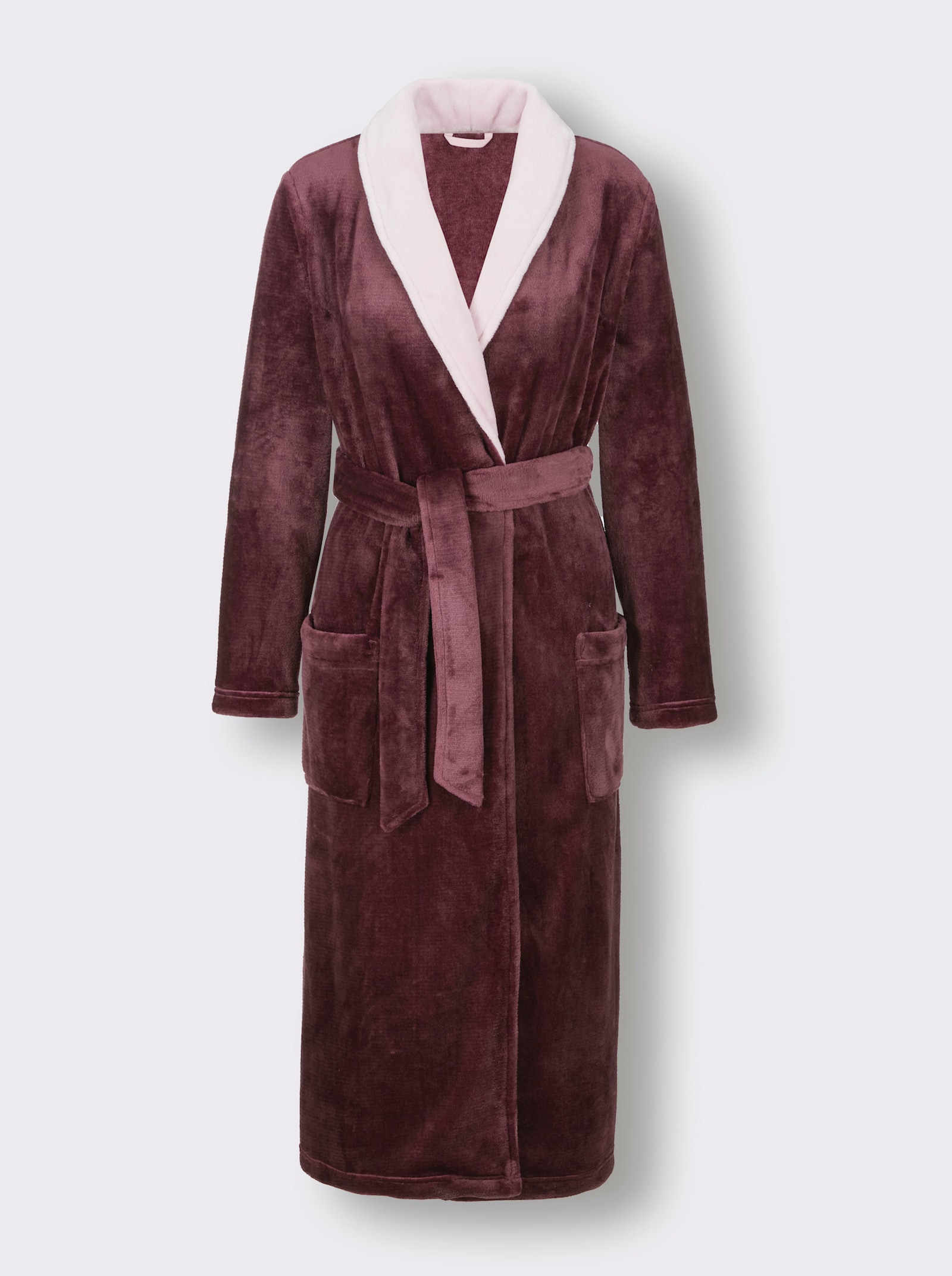 wäschepur Ochtendjas - burgundy/roze