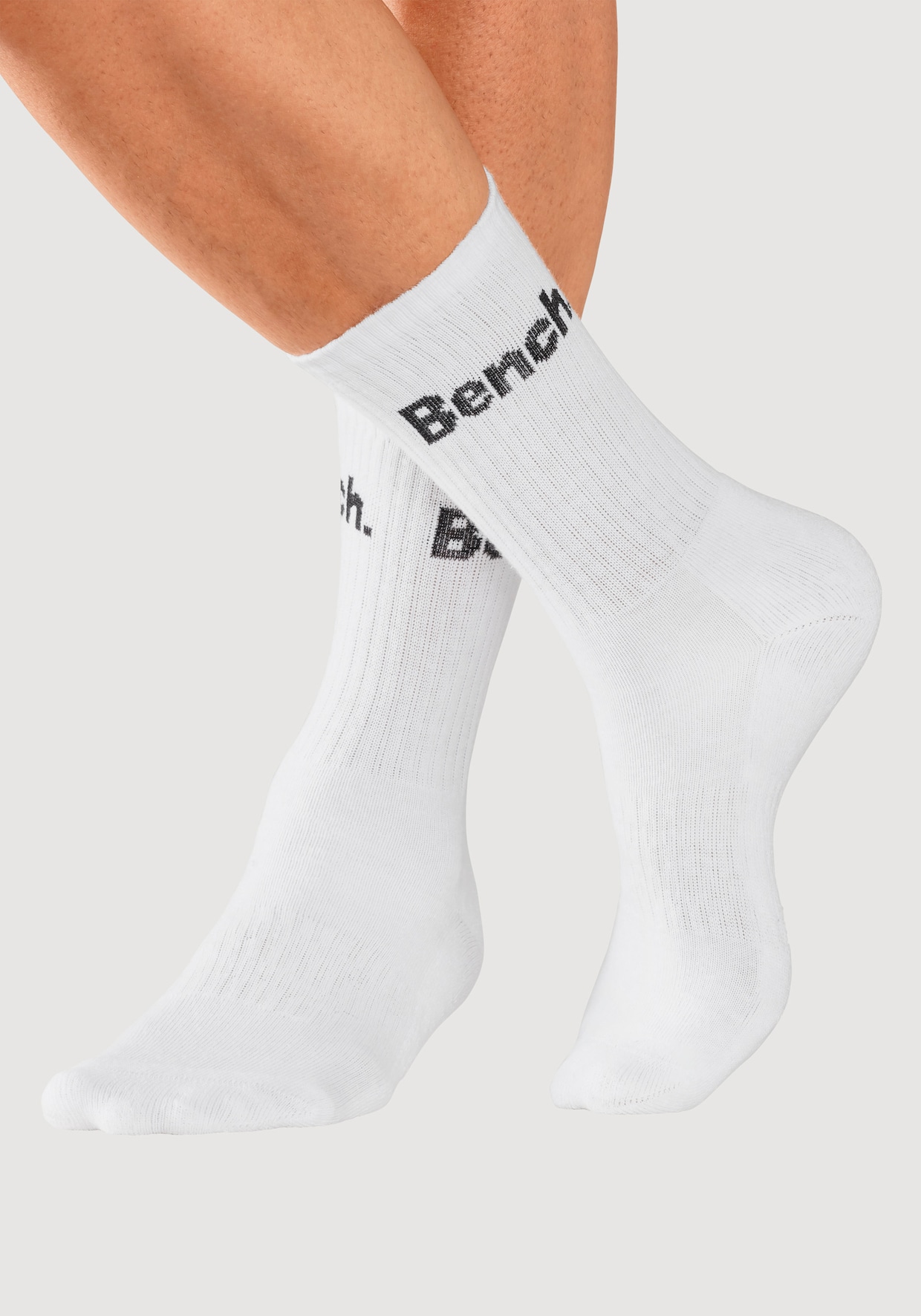 Bench. Chaussettes de tennis - 2x noir + 2x blanc + 2x gris chiné