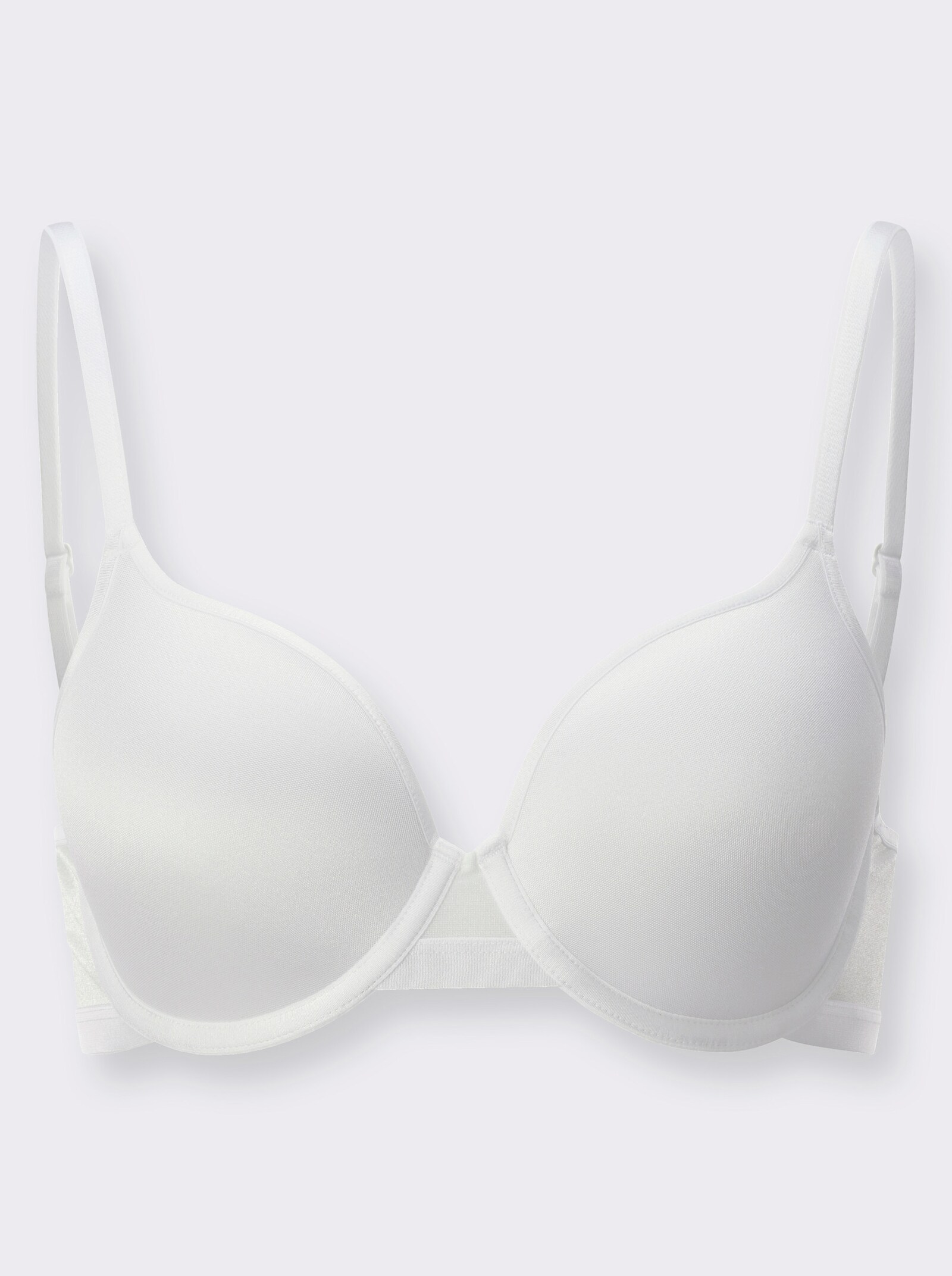 Naturana T-Shirt-BH mit Bügel und Glanz - weiß