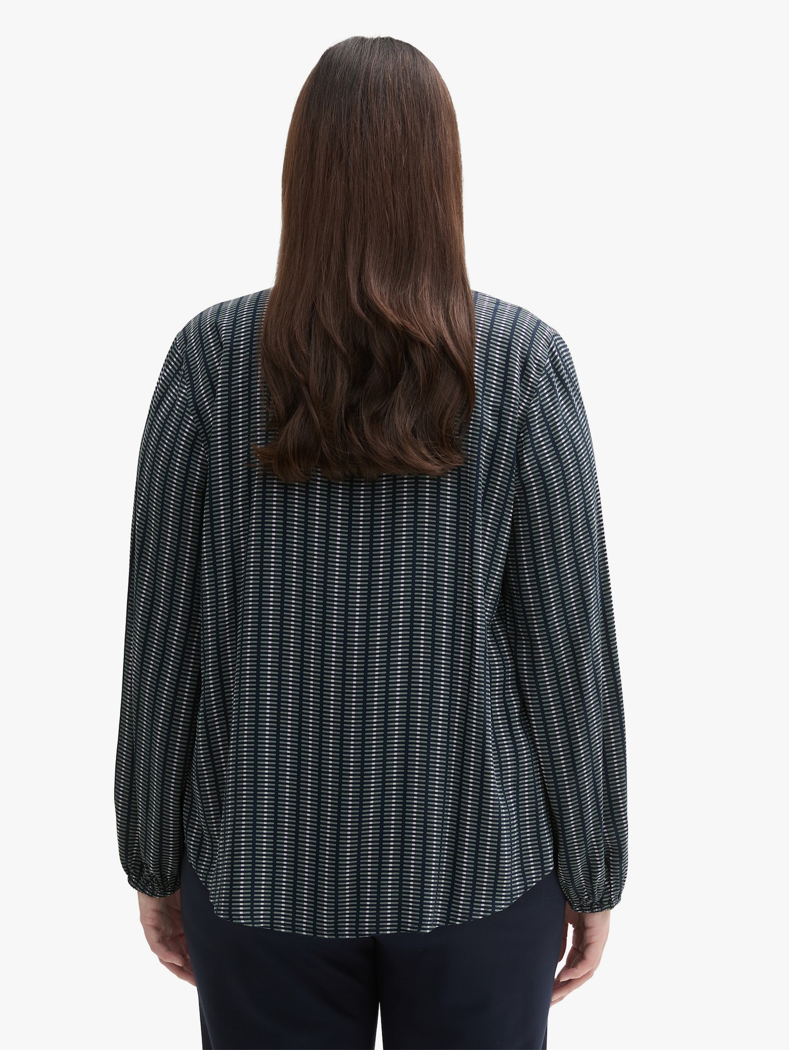 Langarmbluse - contemporary navy check