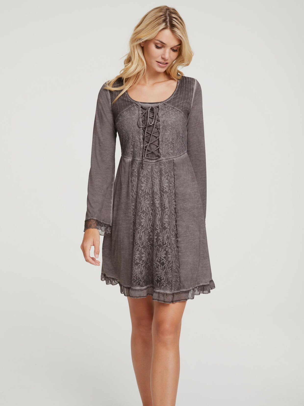 Linea Tesini Kleid - helltaupe