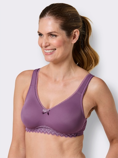 wäschepur Komfort-BH ohne Bügel mit nahtlose Cups - violett
