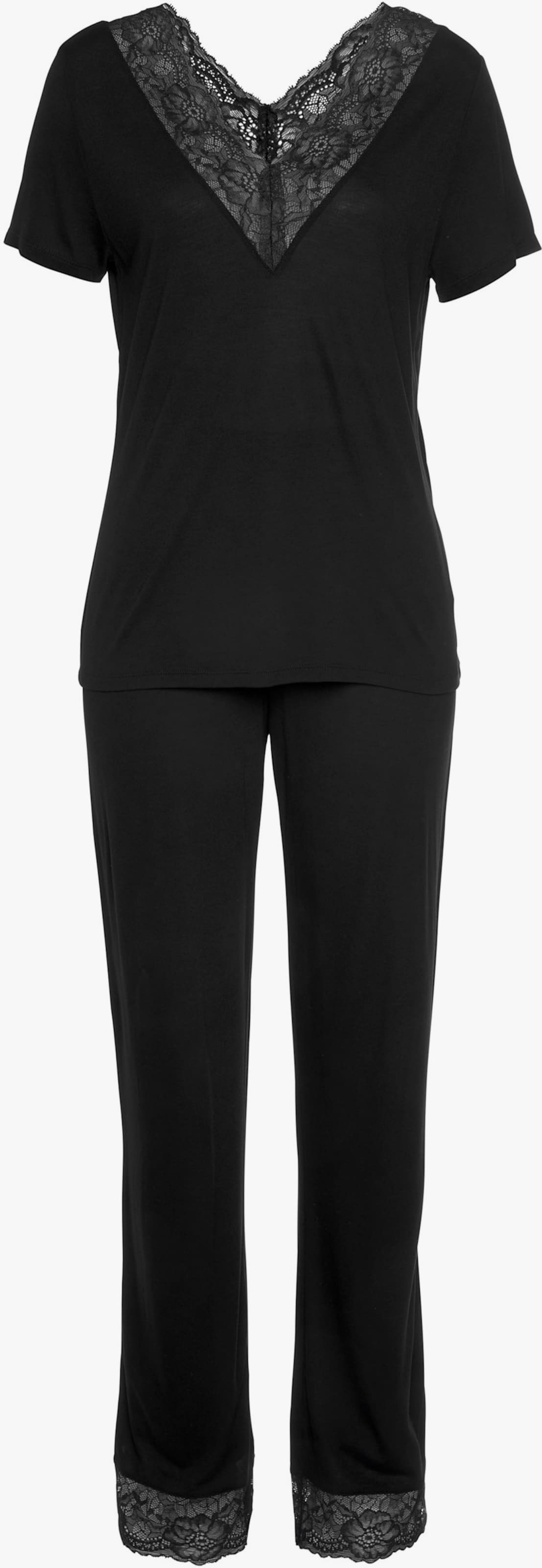 LASCANA Pyjama - schwarz