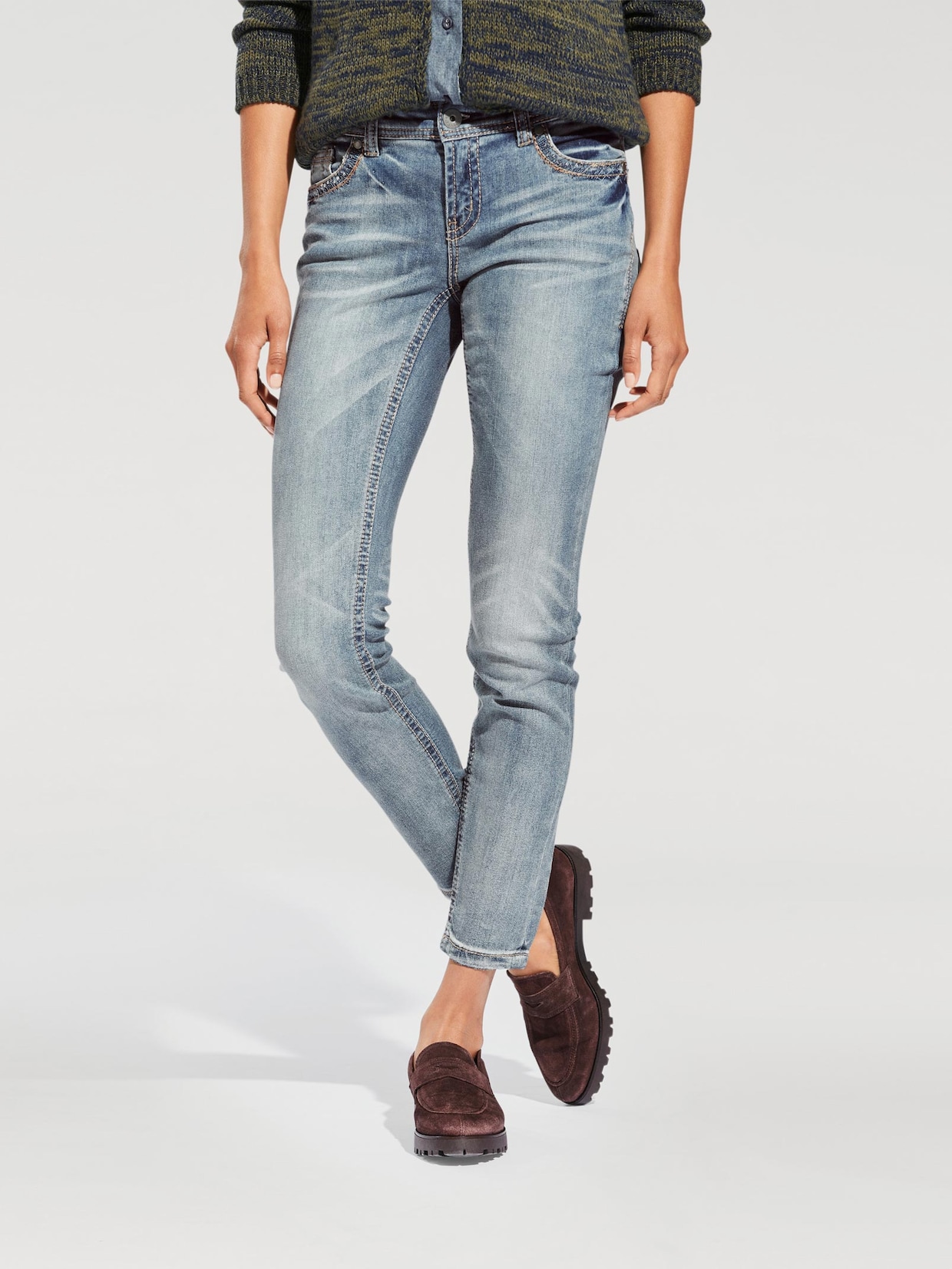 Rick Cardona jeans effet ventre plat - délavé