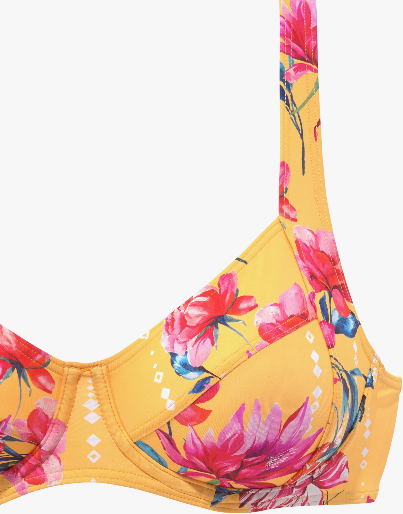 Sunseeker Bügel-Bikini-Top - gelb-bedruckt