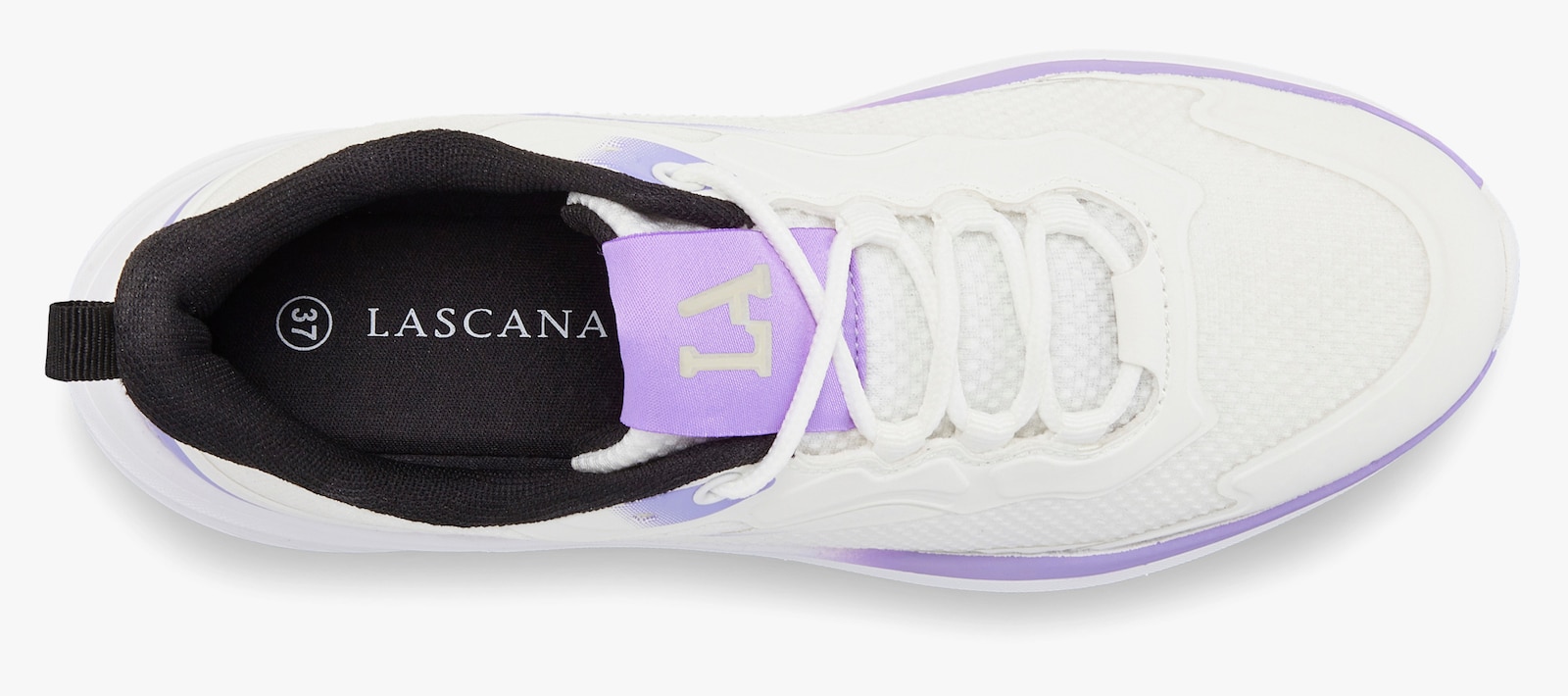LASCANA ACTIVE Sneaker - weiß / schwarz / flieder