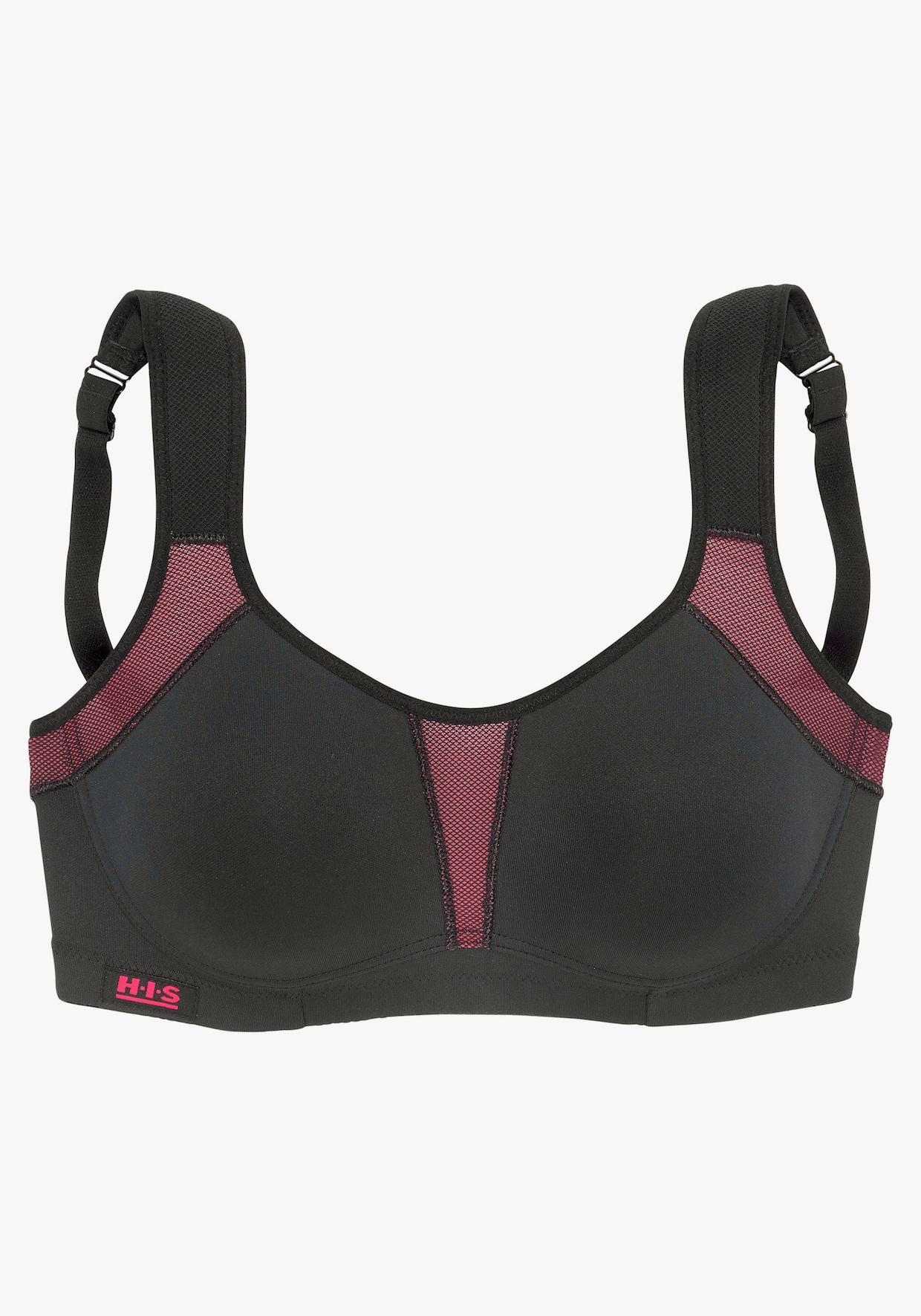H.I.S Sport-BH - schwarz-pink