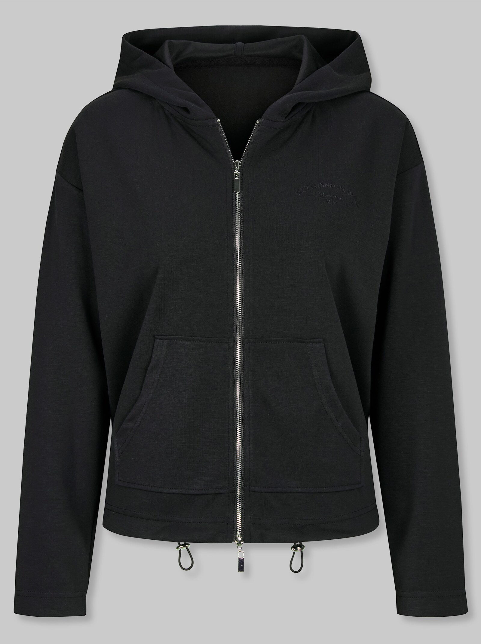 heine Sweatjacke mit Kapuze - schwarz