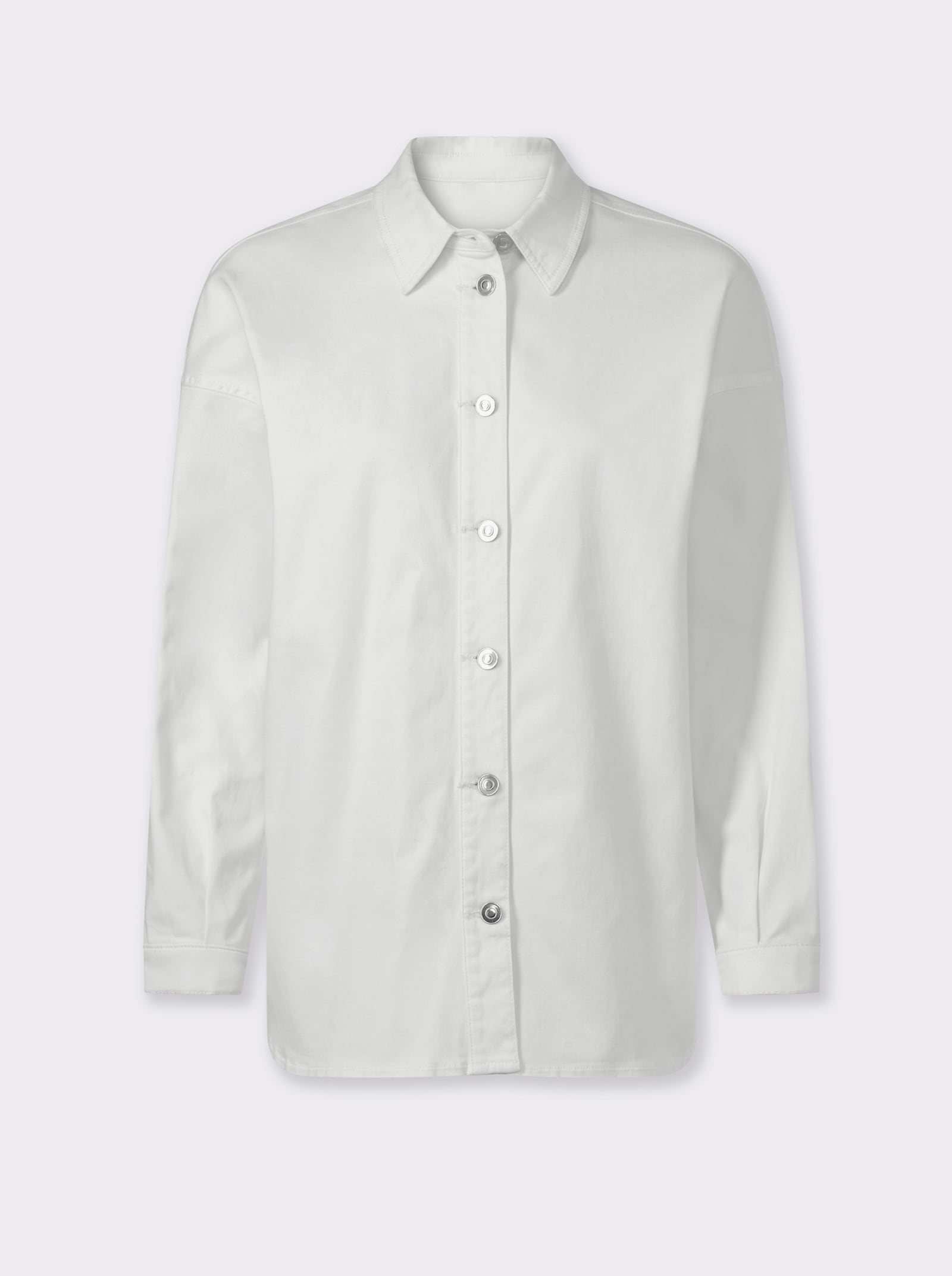 heine Jeansbluse mit Seitenschlitzen - ecru